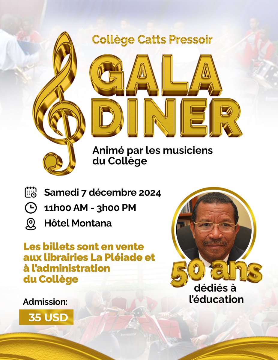 Le Gala sera animé par les talentueux musiciens du Collège #CattsPressoir .