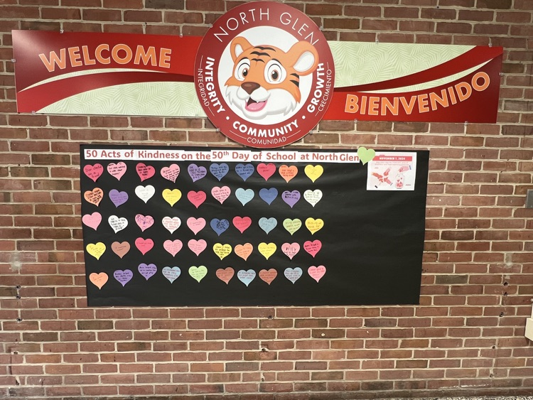 We celebrated the 50th day of school with 50 days of kindness! #kindnesscounts #BelongGrowSucceed