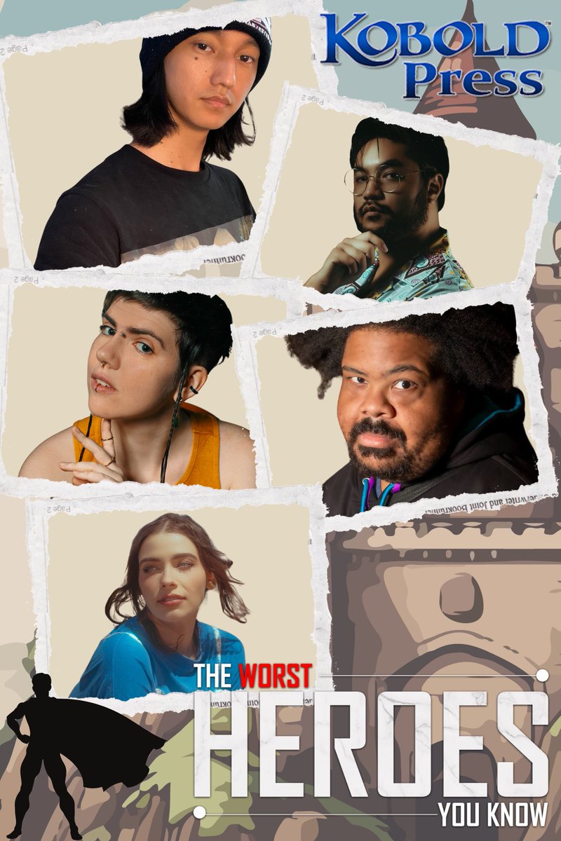 HamaSamaKun (@hamasamakun) on Twitter photo CAST ANNOUNCEMENT!
Say hello to the official cast of "The Worst Heroes You Know" a tales of the valiant actual play sponsored by <a href="/KoboldPress/">Kobold Press</a> and premiering here on the 13th at 5PM EST!
We have <a href="/TheKappaChris/">Kappa on BlueSky</a> , <a href="/SeaPlaysRPG/">sea 🩸</a> , <a href="/LemarTheConGuy/">Lord Rev. LemarTheConGuy</a> , and <a href="/JustSeum/">@Seum on bsky ➡️ PAX U</a>! CAST ANNOUNCEMENT!
Say hello to the official cast of "The Worst Heroes You Know" a tales of the valiant actual play sponsored by <a href="/KoboldPress/">Kobold Press</a> and premiering here on the 13th at 5PM EST!
We have <a href="/TheKappaChris/">Kappa on BlueSky</a> , <a href="/SeaPlaysRPG/">sea 🩸</a> , <a href="/LemarTheConGuy/">Lord Rev. LemarTheConGuy</a> , and <a href="/JustSeum/">@Seum on bsky ➡️ PAX U</a>!