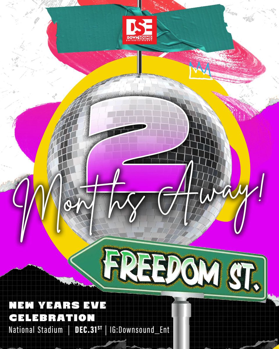 We are 2 months away from our New Years’ Eve Celebration ‼️✨ 
#FreedomStreet #Dancehall #NewYearsEve #Downsound 
Stay tuned!