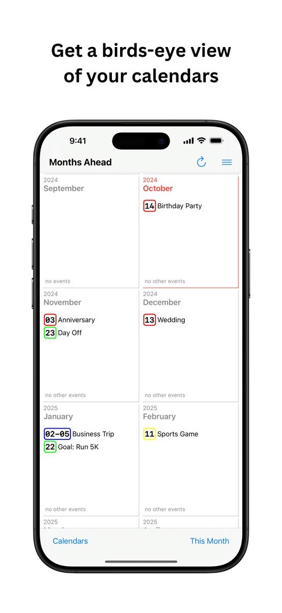Hello everyone, I’m excited to share with you Months Ahead: Track Key Events - my latest iOS #productivity app.
Anniversaries, weddings, birthdays, trips, deadlines... Download Months Ahead and enjoy the clear perspective on your future.

apps.apple.com/us/app/months-…