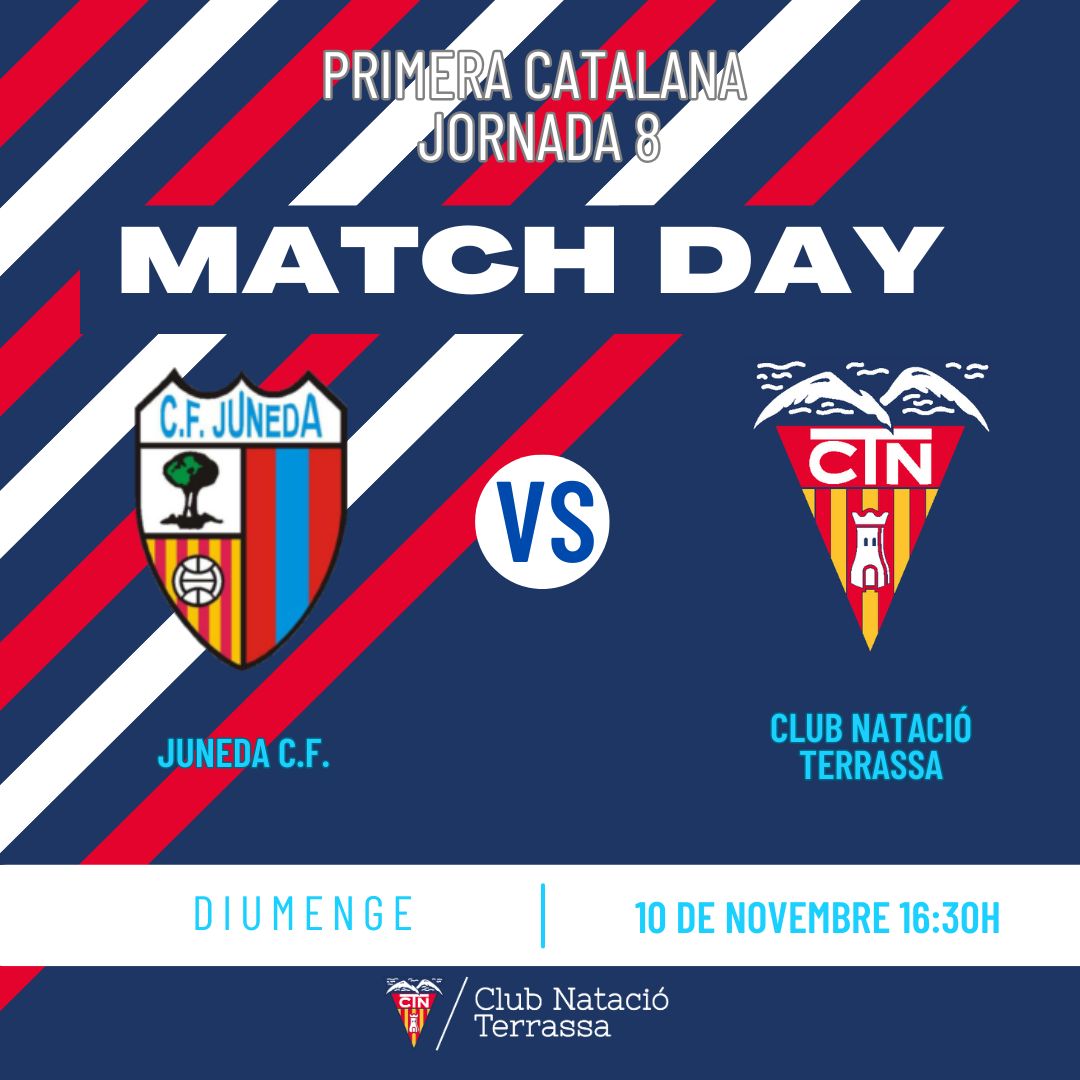 📣 Aquest cap de setmana el 🅿🆁🅸🅼🅴🆁 🅴🆀🆄🅸🅿 juga contra el  <a href="/CFJuneda/">CFJuneda</a> al seu camp. 

📆  10 de novembre 

🏟️ Del de Juneda

🕛 16:30h

Vinga Natació!!! 

@cnterrassa_oficial
@oksofas_es
#futbol11 
@fcf_cat