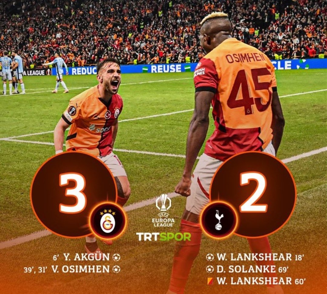 Çanakkale'de İngilizleri denize döktüğümüz gibi.İstanbul'da da sahaya gömüyoruz. Bir <a href="/Besiktas/">Beşiktaş JK</a> li olarak <a href="/GalatasaraySK/">Galatasaray SK</a> camiasini gönülden kutluyorum. Türk'ün Türk'ten başka dostu yok. Haydi <a href="/Fenerbahce/">Fenerbahçe SK</a> sıra sende.. 🇹🇷🇹🇷🇹🇷

#galatasaraytottenham #GSvTOT #UEL