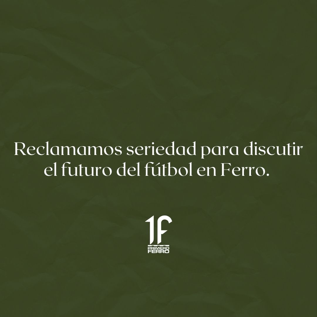 primeroferro's tweet image. Pedimos Seriedad