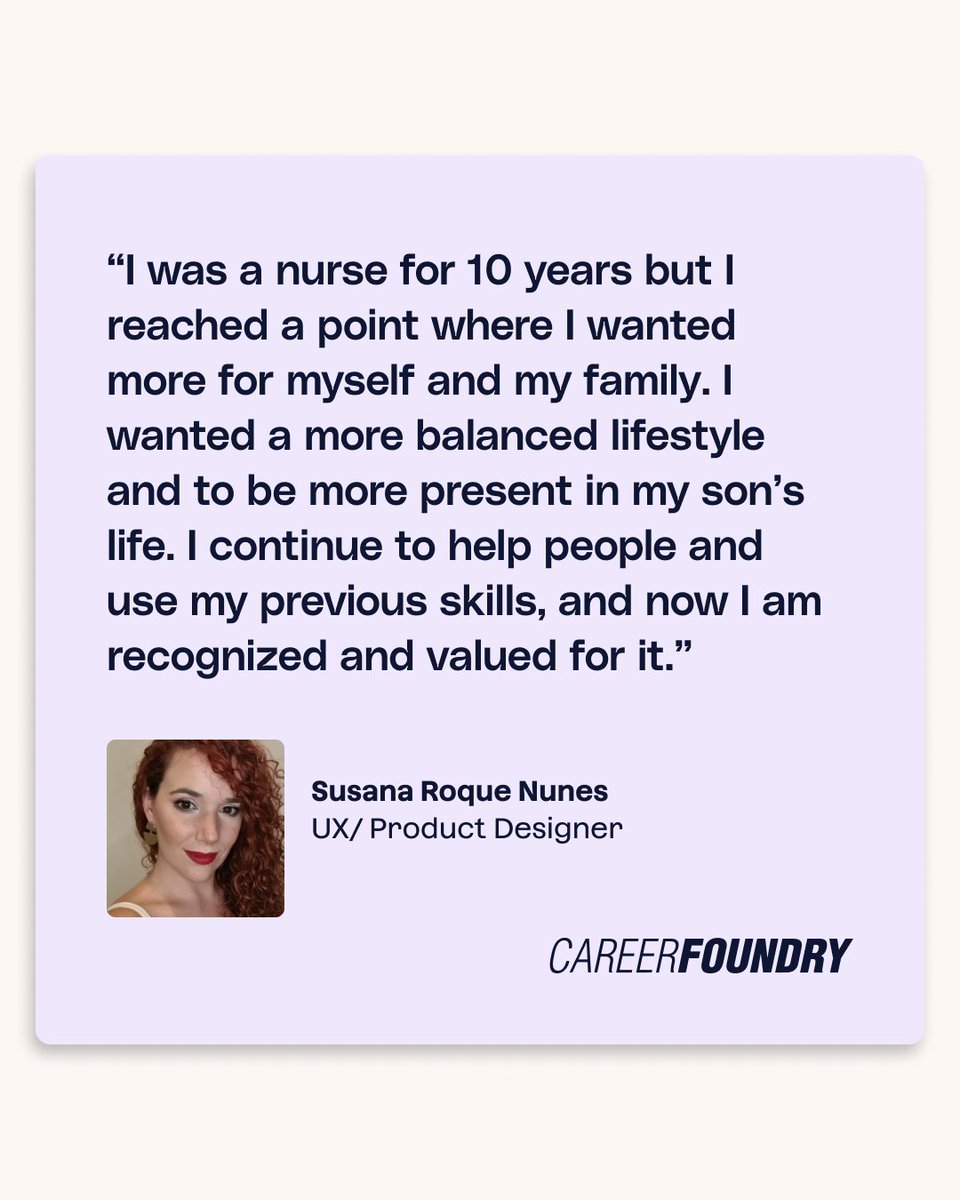 After working as a nurse for 10 years, Susana wanted better work-life balance. She made the switch to product designer at Mercedes-Benz, and carried over many of the skills she mastered in healthcare.

Check out her full story 👉 bit.ly/3AsBEub

#productdesign #cfgrads