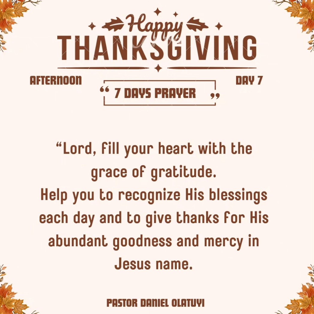 dlcichurch's tweet image. May the grace of the #LGOD continue to go with you everywhere you go. 
.
#7daysprayer #Pastordanielolatuyi #Day7 #AfternoonPrayer