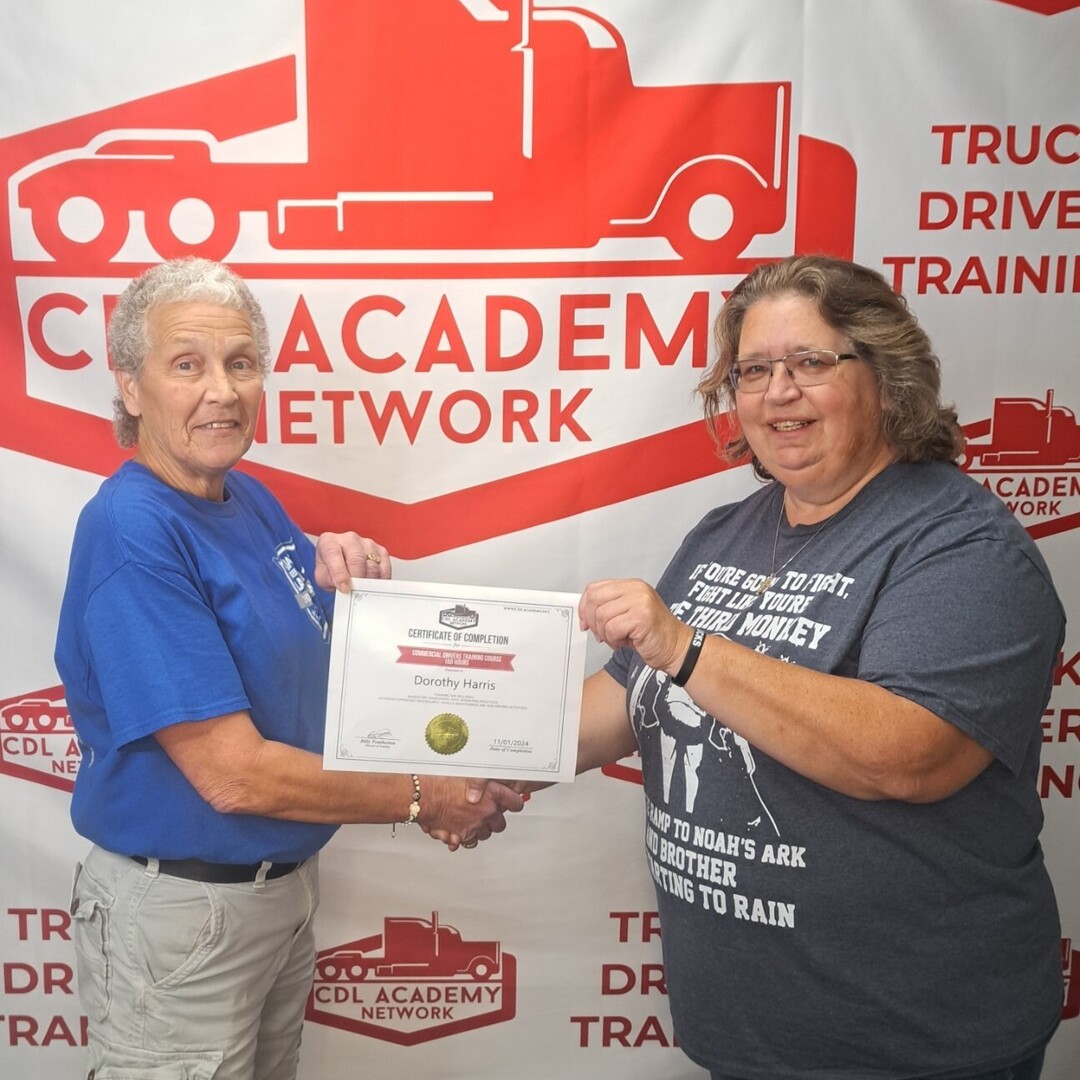 CDL_Academy's tweet photo. Congratulations to Dorothy, another graduate of CDL Academy in Fort Smith! Best wishes for your new career. https://t.co/ar5sV9SalY