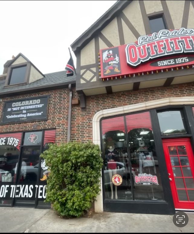 Red Raider Outfitter wanted to make a Celebrate America shirt for this game. 

This shirt normally benefits a Veterans fund for Lubbock &amp; First Responders with a give back. 

Colorado refused to license the Texas Tech approved shirt saying they were “not interested”