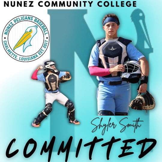 Shyler Smith (@shylersmith) on Twitter photo I am blessed and honored to announce my commitment to Nunez Community College. Iโd like to thank god, my coaches, family, teammates, and everyone who has helped me get to this part of my journey. Geaux Pels!!! #FlockUp
<a href="/NunezCCBaseball/">Nunez CC Baseball</a> <a href="/AlexPowell_20/">Alex Powell</a> <a href="/Glenn_Powell18/">Glenn Powell</a> I am blessed and honored to announce my commitment to Nunez Community College. Iโd like to thank god, my coaches, family, teammates, and everyone who has helped me get to this part of my journey. Geaux Pels!!! #FlockUp
<a href="/NunezCCBaseball/">Nunez CC Baseball</a> <a href="/AlexPowell_20/">Alex Powell</a> <a href="/Glenn_Powell18/">Glenn Powell</a>