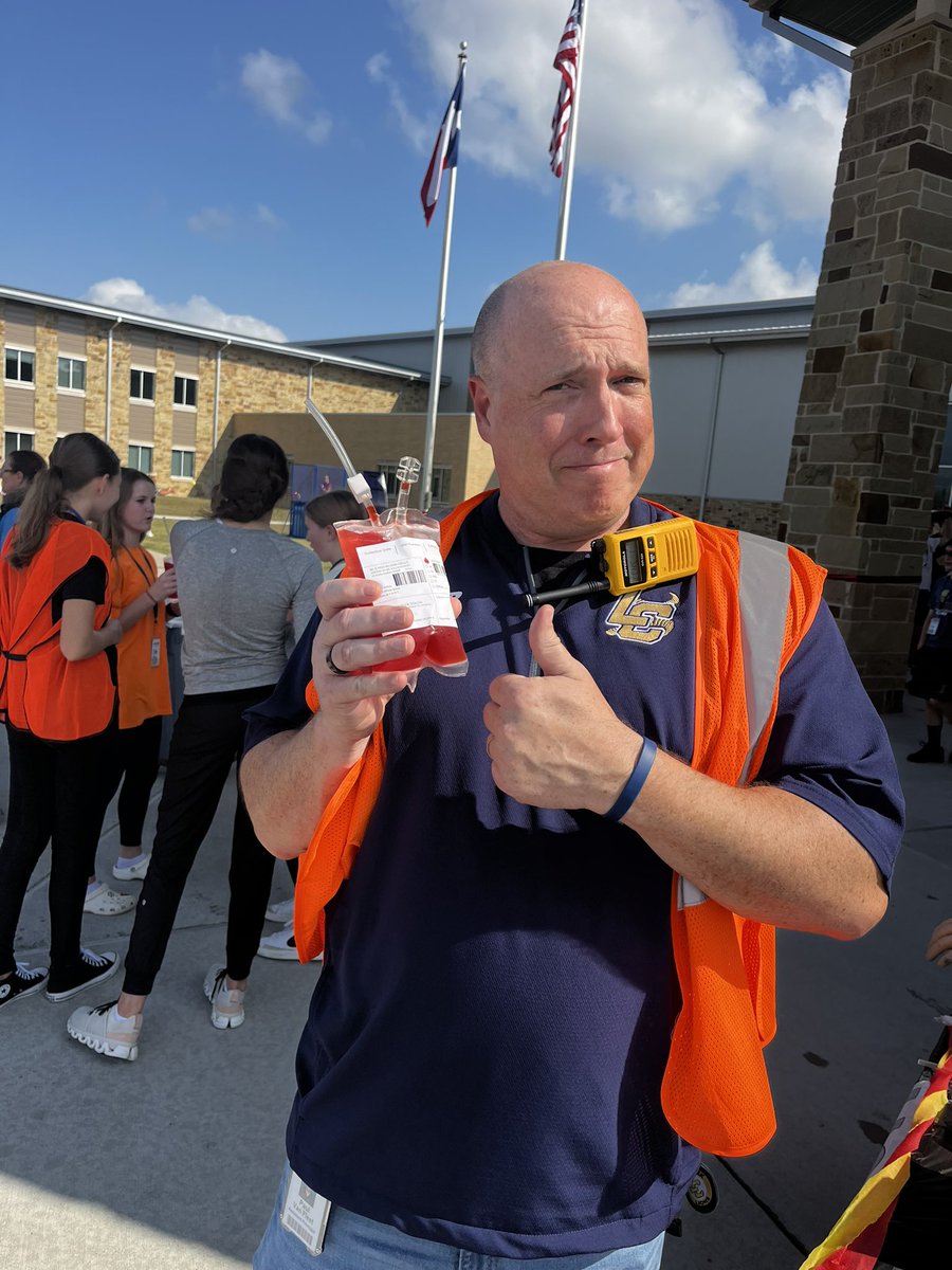 nursepmilli's tweet photo. The HOSA “blood bags” were a hit again this year at the Fall carnival 🩸 @MISDCareerTech @lakecreek_stuco @LakeCreekHS https://t.co/0igBIJZwFD