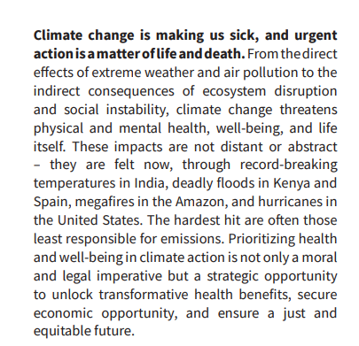 Marina Romanello (@marinaromanello) on Twitter photo Important new report by <a href="/WHO/">World Health Organization (WHO)</a> in collaboration with >300 experts stresses the urgency to integrate health & climate policymaking
Urgent action is a matter of life or death
Health is THE argument for climate action
👏<a href="/DrMariaNeira/">Dr Maria Neira</a> <a href="/DiarmidCL/">Diarmid Campbell-Lendrum. @diarmidcl.bsky.social</a>
Read more⬇️
cdn.who.int/media/docs/def… Important new report by <a href="/WHO/">World Health Organization (WHO)</a> in collaboration with >300 experts stresses the urgency to integrate health & climate policymaking
Urgent action is a matter of life or death
Health is THE argument for climate action
👏<a href="/DrMariaNeira/">Dr Maria Neira</a> <a href="/DiarmidCL/">Diarmid Campbell-Lendrum. @diarmidcl.bsky.social</a>
Read more⬇️
cdn.who.int/media/docs/def…