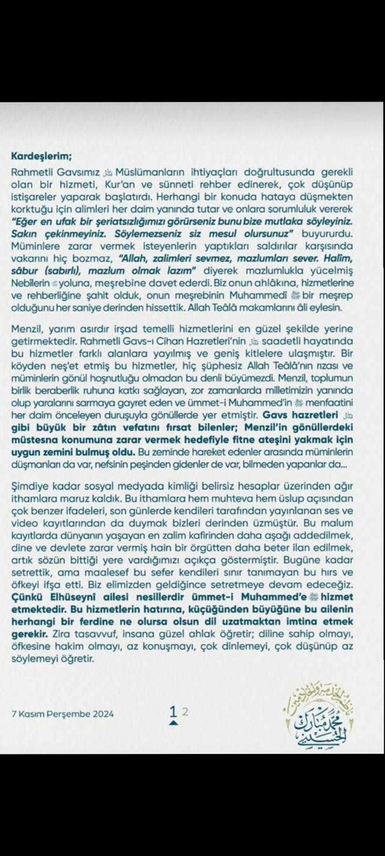 cetinell142's tweet photo. @Halis_Bayancuk hocam gerekeni yapti hamdolsun menzil cemaatini panik sarmış. Bireylerini sosyal medyadan uzak tutmak icin bildirm yapiyorlar https://t.co/ipWdq0ga7k