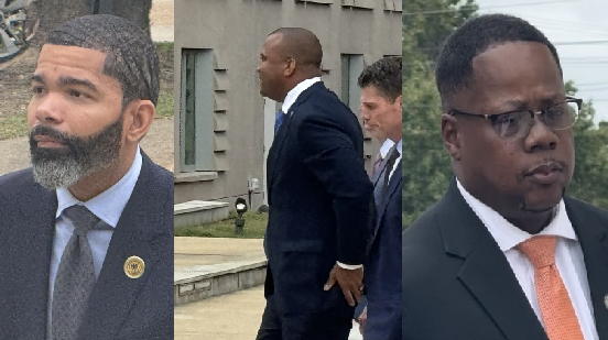 #BREAKINGNEWS: Jackson Mayor Chokwe A. Lumumba, Hinds County DA Jody Owens and Jackson City Councilman Aaron Banks pled not guilty to the federal charges against them. trib.al/RCInff2