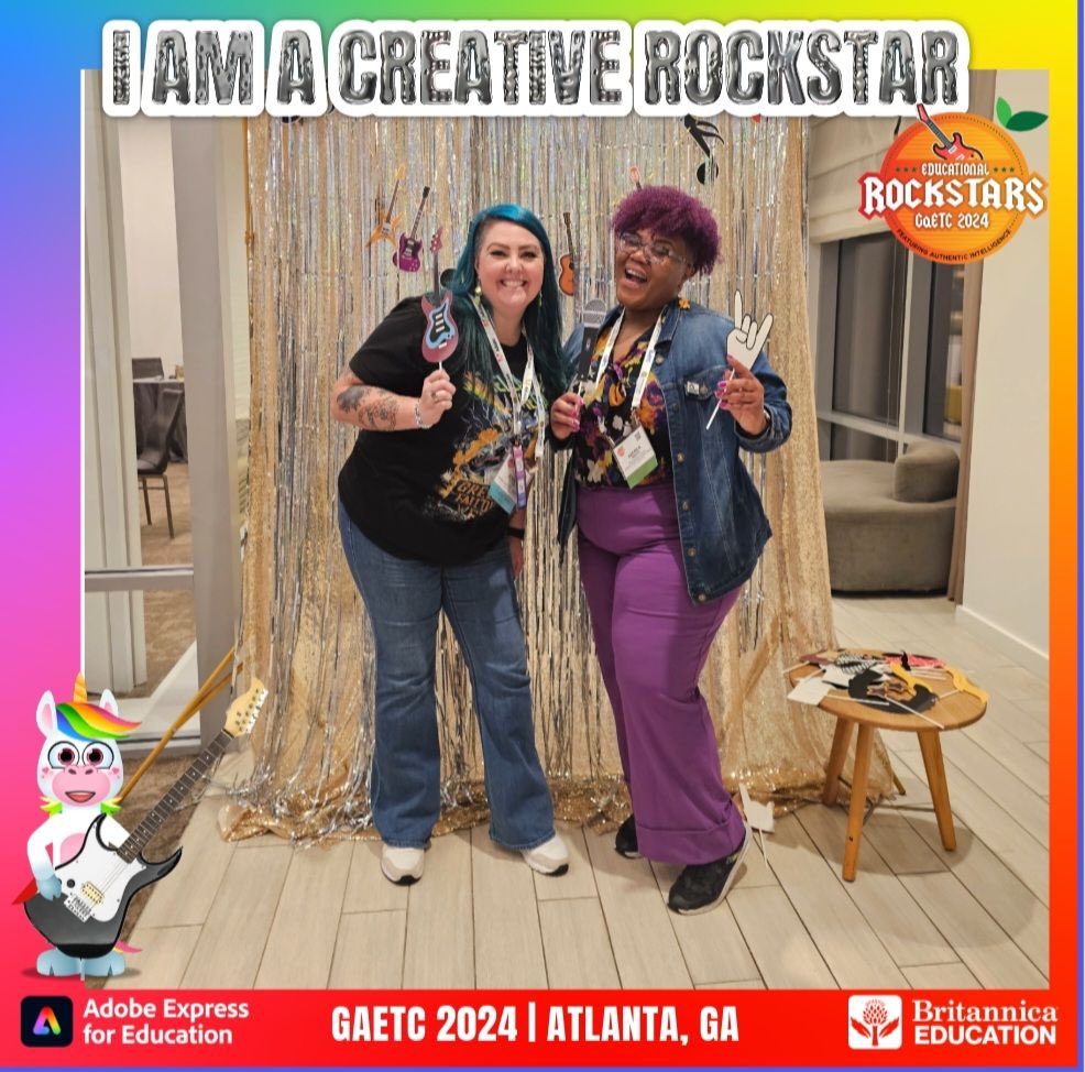 techymathaddict's tweet image. Day 1 of #GaETC24 was full of intentional #joy and #creativity. Joy is where I choose to reside. 

I presented at the Adobe booth, attended some great sessions, enjoyed the dinner and music, and hung out at the Adobe Educator meetup.

✨ Sparkles ✨  unicorn made my ENTIRE day.