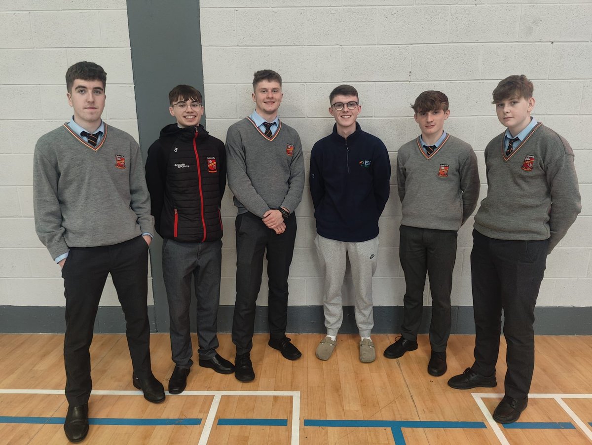 Our delegates Paidi O’Gorman, Cian Halvey, Stepan Strok, Daniel Deely &amp; Charlie McCarthy at the North Munster <a href="/issu4u/">Irish Second-Level Students' Union (ISSU)</a> regional meeting today. Cian Halvey now elected as a regional officer for North Munster. Delighted to meet our past pupil and ISSU President Jack McGinn.