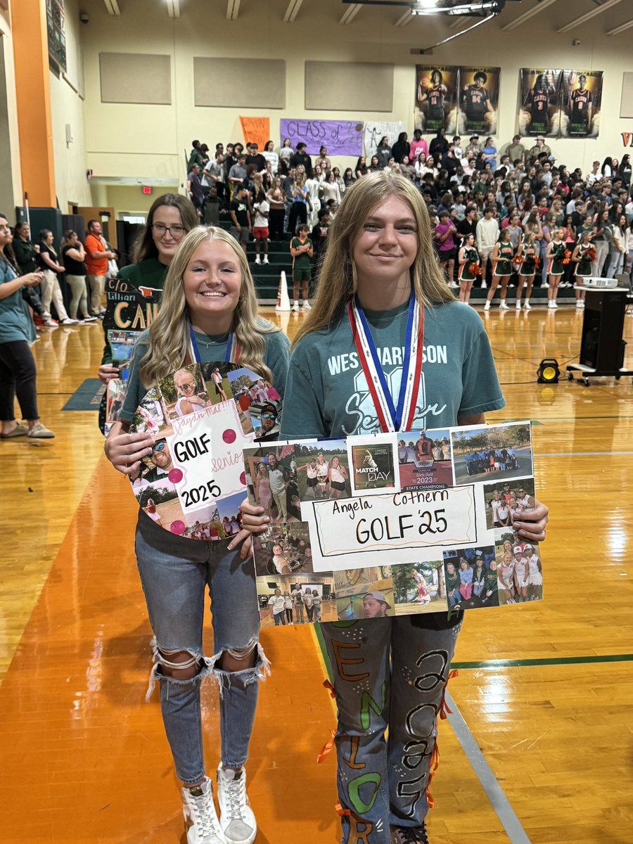 Some awesome shots of our seniors, Angela Cothern and Jaydn Linneman, from today’s Fall Sports Senior Pep Rally.