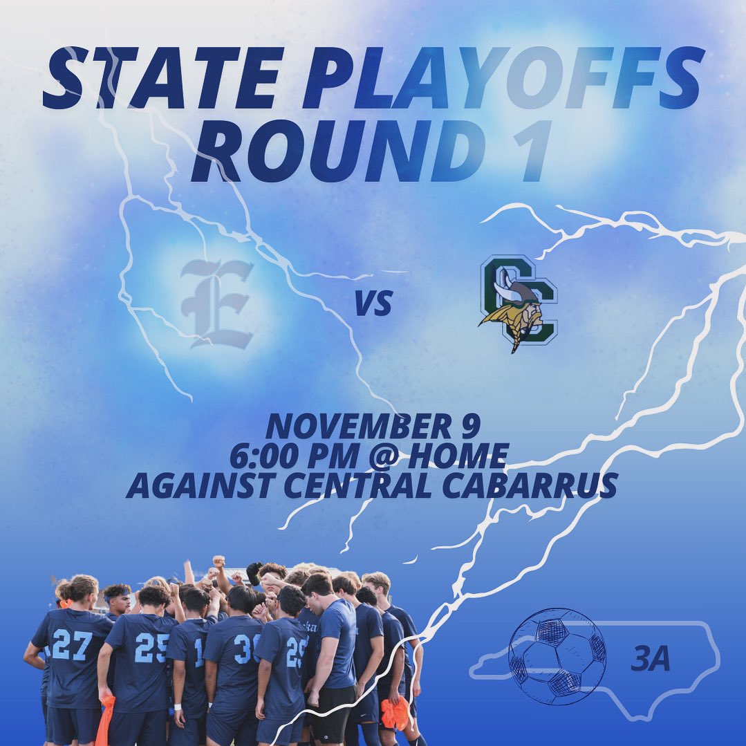 Enka Athletics NC (@enka_athletics) on Twitter photo State Playoffs Round 1 🩵🤍✈️⚽️✈️🤍🩵
Saturday, November 9th @ 6:00 PM
Enka High School
Vs.
Central Cabarrus
Student Section Theme: WHITE OUT
@enkamenssoccer <a href="/Chris_Womack/">Chris Womack</a> <a href="/EvanGerike/">Evan Gerike</a> State Playoffs Round 1 🩵🤍✈️⚽️✈️🤍🩵
Saturday, November 9th @ 6:00 PM
Enka High School
Vs.
Central Cabarrus
Student Section Theme: WHITE OUT
@enkamenssoccer <a href="/Chris_Womack/">Chris Womack</a> <a href="/EvanGerike/">Evan Gerike</a>