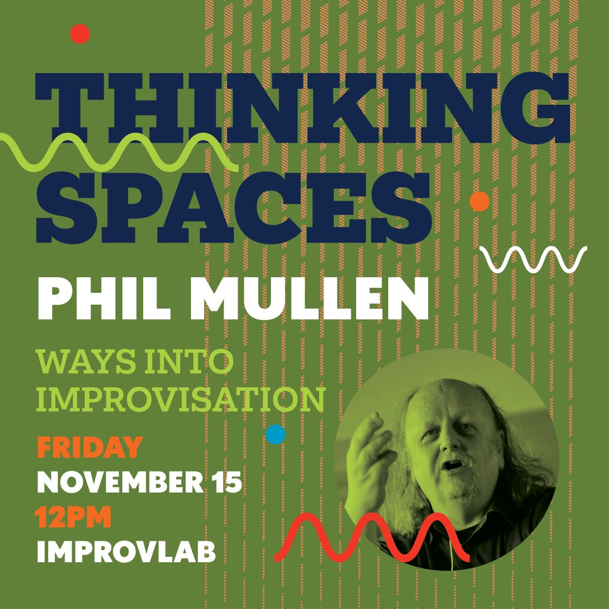 🎶 Join us Friday, November 15, at 12:00 PM (ET) for "Ways Into Improvisation"—a Thinking Spaces workshop with acclaimed UK community musician, Phil Mullen 🎵 

Bring Your Instruments 📣 

Learn more: bit.ly/4ehLahC

#Music #Improvisation #CommunityMusic #ThinkingSpaces