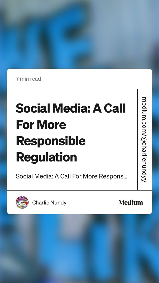 Stephen Nundy (@stephennundy) on Twitter photo “Social Media: A Call For More Responsible Regulation”. When your own son starts writing to ensure the world hears his voice you know he’s ready to be independent. Enjoy. medium.com/@charlienundyy… “Social Media: A Call For More Responsible Regulation”. When your own son starts writing to ensure the world hears his voice you know he’s ready to be independent. Enjoy. medium.com/@charlienundyy…