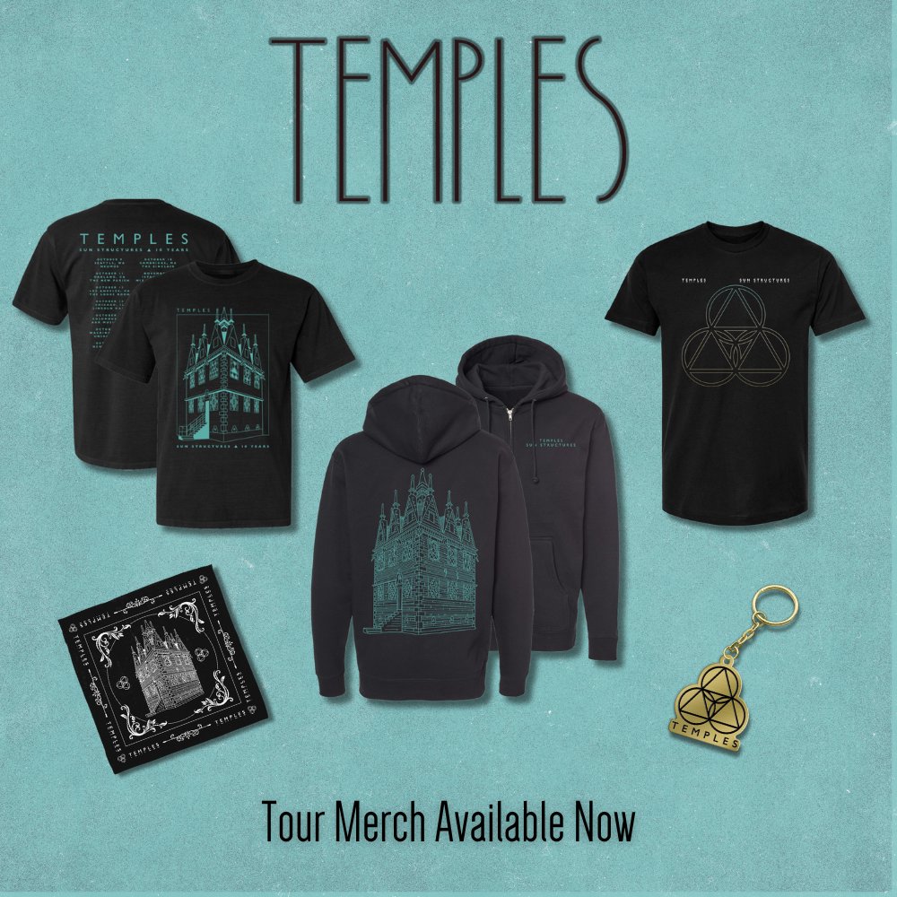 We have officially launched our SUN STRUCTURES Anniversary Tour merch online for all of you! Hope you love it as much as we do 🙏

temples.manheadmerch.com