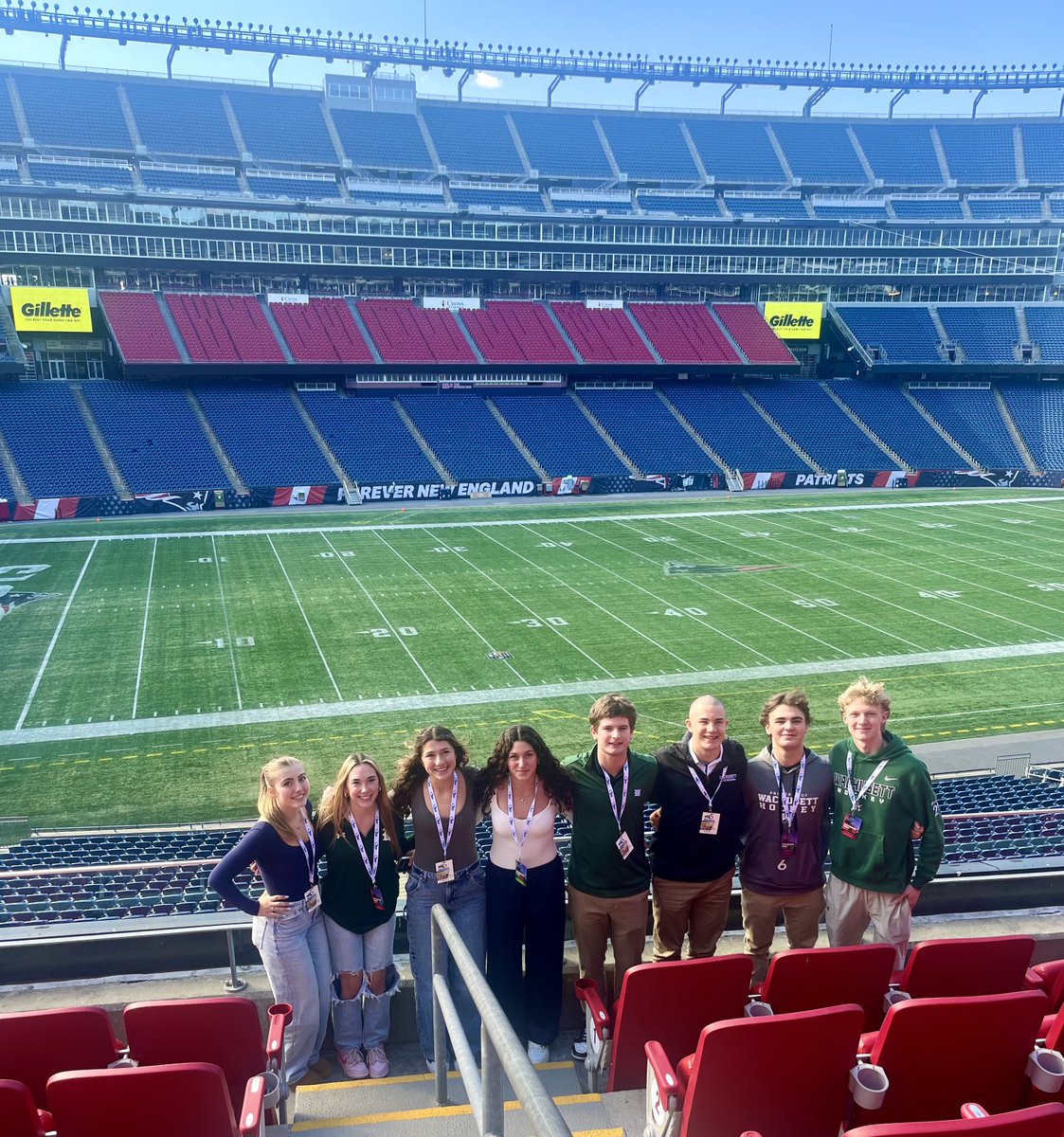 Wachusett Mountaineers representing at today’s MIAA Sportsmanship Summit at Gillette Stadium!