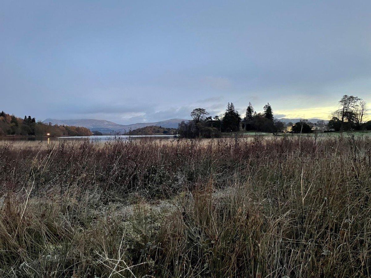 A cold start this morning, this photo taken from the 18th tee with Ben Lomond hiding from view behind the clouds. Still stunning even when it is cold and dark. ❄️❄️

#lochlomond #lochlomondgolfclub #winter