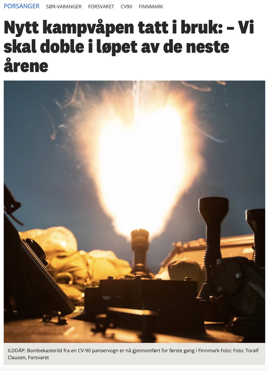 BAESystemsNorge's tweet photo. 🇳🇴 Et viktig steg for Norges forsvar i nordområdene:

CV90 med bombekaster har gjennomført vellykket skarpskyting i Hálkavárre.

✅ Bedre beskyttelse
✅ Økt mobilitet
✅ Presis ild med digitale systemer
Raskere respons og høy effektivitet sikrer fremtiden i nord! #Forsvar #CV90 https://t.co/uCqGXwVVec