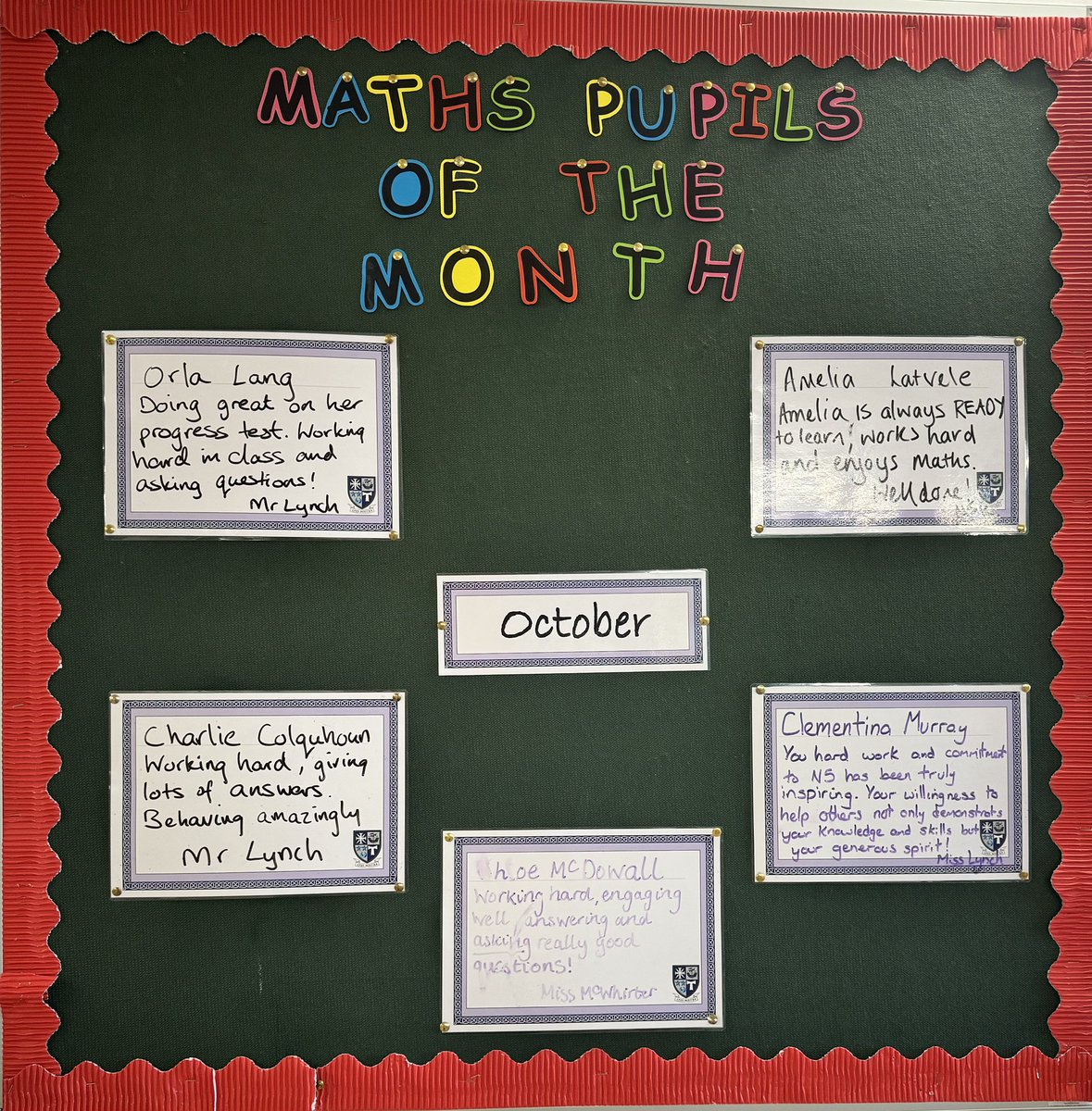 #MathsPupiloftheMonth well done to all 5 superstars this month!