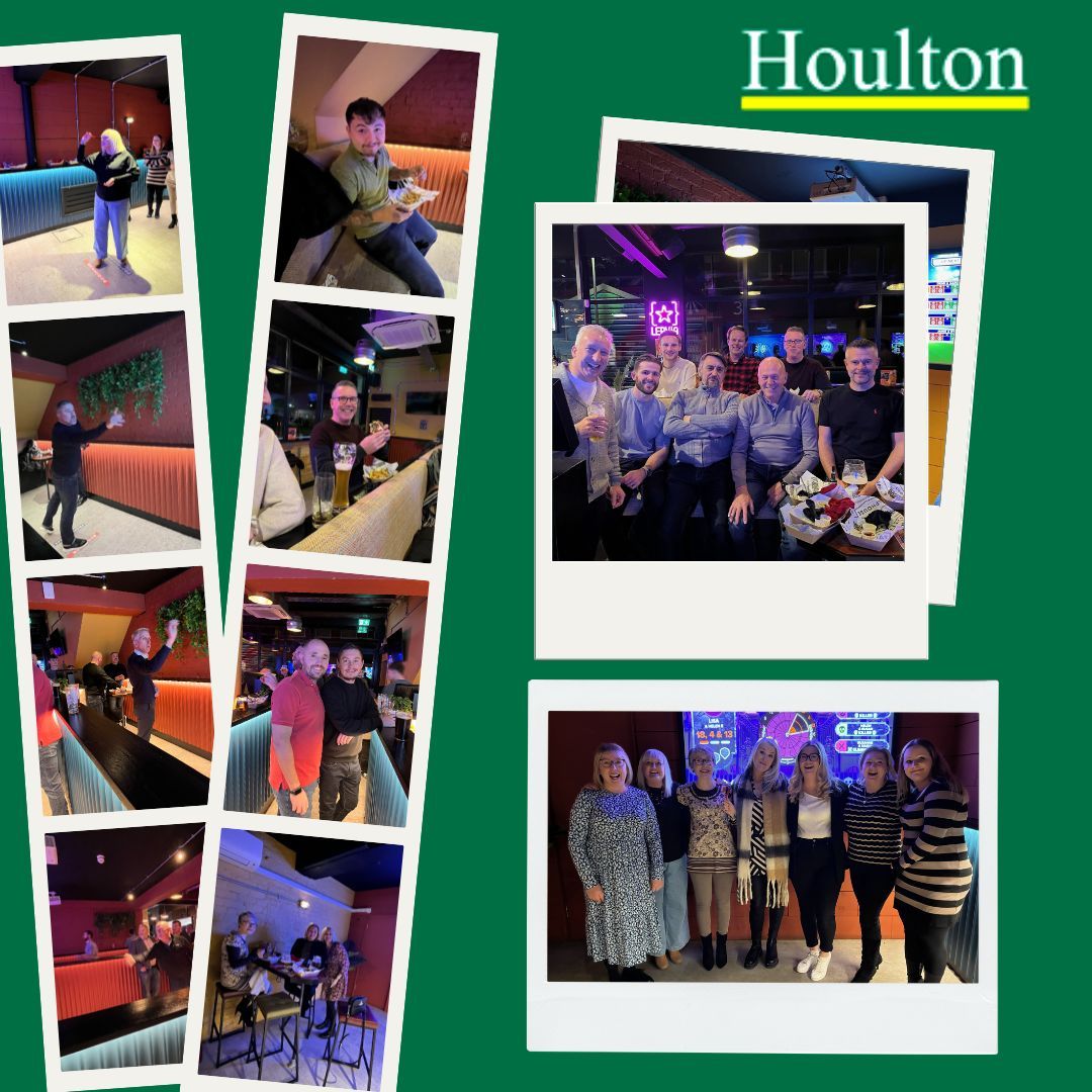 Houlton staff enjoying a fun-filled evening at The Boardroom 🎯🎱 
fantastic night of darts, shuffleboard, and great company! #TeamHoulton