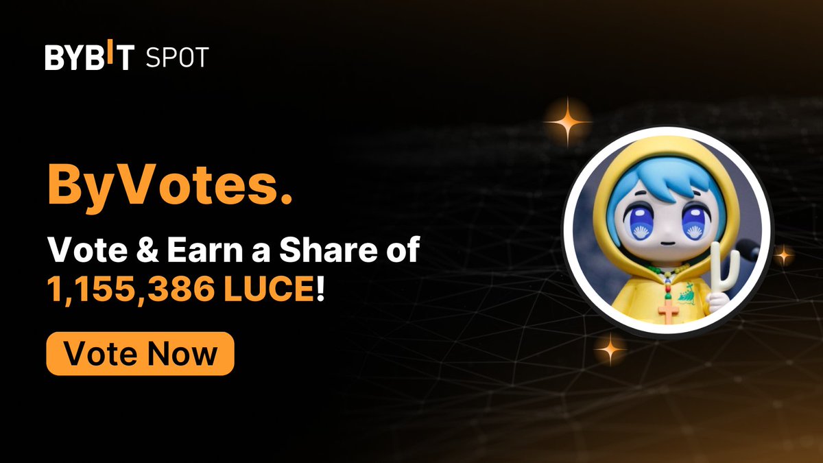 📣 ByVotes results are in! @LUCE is coming soon to the #BybitSpot trading platform!

Listing: Nov 26, 10AM UTC
Deposit Open: Nov 25, 8AM UTC

🌐 Learn More: i.bybit.com/DmabggU

#TheCryptoArk #Bybit