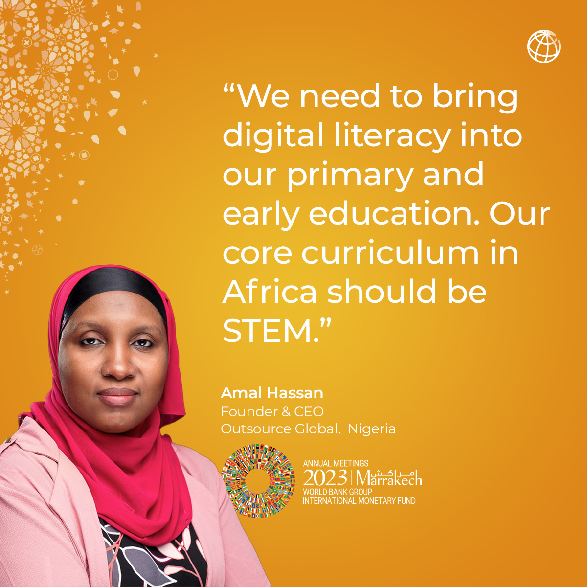 World Bank Nigeria (@wbg_nigeria) on Twitter photo What changes are needed in education systems and skills development to better prepare people for jobs?
According to <a href="/Amal_Outsource/">Amal Hassan</a> <a href="/OutSourceGbl/">Outsource Global</a> collaboration between industries & universities is key. Watch our #WBmeetings event replay for more insights: wrld.bg/qqPz50UbyM7 What changes are needed in education systems and skills development to better prepare people for jobs?
According to <a href="/Amal_Outsource/">Amal Hassan</a> <a href="/OutSourceGbl/">Outsource Global</a> collaboration between industries & universities is key. Watch our #WBmeetings event replay for more insights: wrld.bg/qqPz50UbyM7
