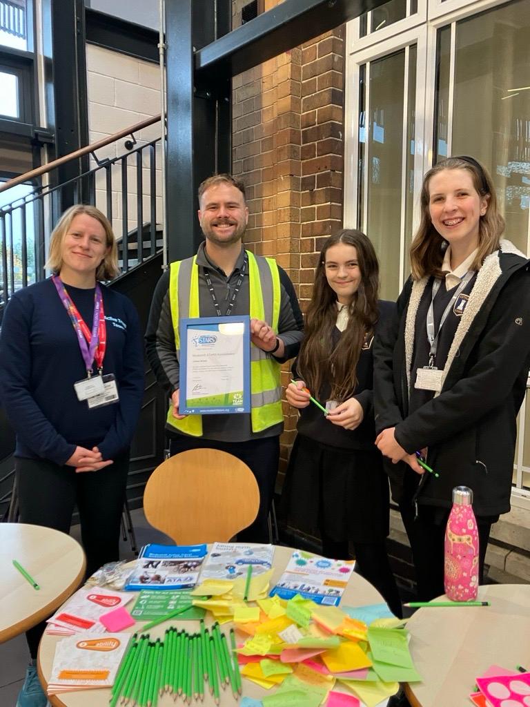 TeamModeshift's tweet image. No rest for the wicked as our Active Travel Ambassador Coordinators are back at it, visiting their #ATA schools and celebrating their recent STARS Accreditation.

#ActiveTravelAmbassadors
#TeamModeshift

@CothamSchool @BristolCouncil @Claydon_High