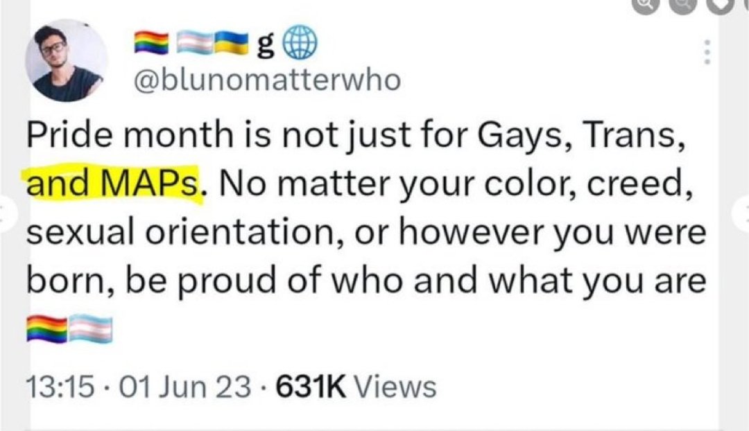 This has been one of the prime objectives of involving children in the trans movement! Slowly grooming society into accepting paedophilia. First convince society that children can consent - initially to life long changes to their bodies, then, that their parents don't know best