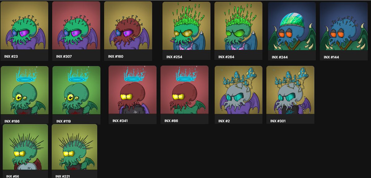 My totally honest thoughts on <a href="/quirkiesnft/">Quirkies</a> INX art (with only 360 minted so far):
I feel like there isn't enough traits and it's producing INX that are too similar.
Quirkies &amp; Quirklings had so many traits and were done so well. Some of these INX just look too much alike for me.
