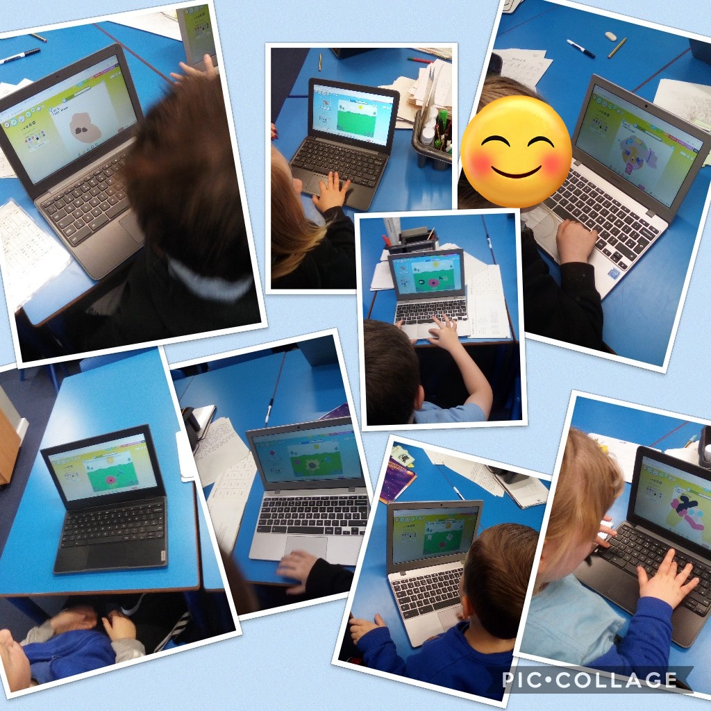 Hydra have as a wonderful ICT lesson adding text to images on laptops.