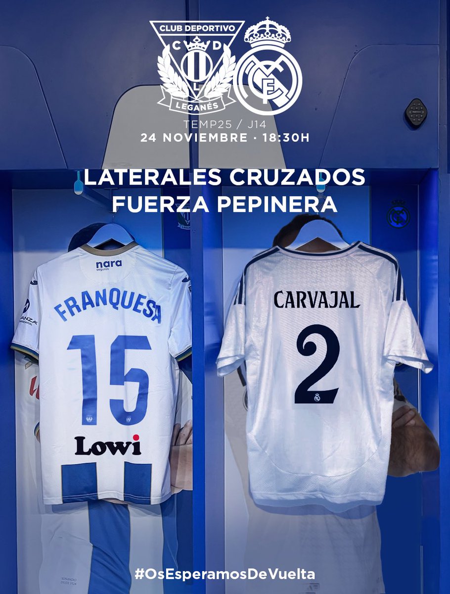 🖼️ CARTEL ONLINE I La banda de Butarque no será lo mismo sin vosotros.

#OsEsperamosDeVuelta #LeganésRealMadrid