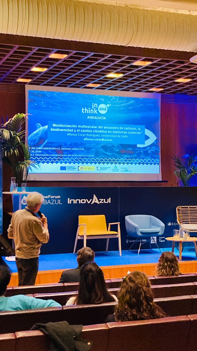 <a href="/mebl_uca/">MEBL_UCA</a> ha presentado su proyecto del Plan Complementario sobre la Monitorización Multiescalar del secuestro de carbono y biodiversidad en las marismas de la Bahia de Cádiz. <a href="/campusdelmar/">CEI MAR</a> <a href="/Divulga_UCA/">UCC+i - Universidad de Cádiz</a> #bluezoneforuminnovazul2024 #ThinkInAzul