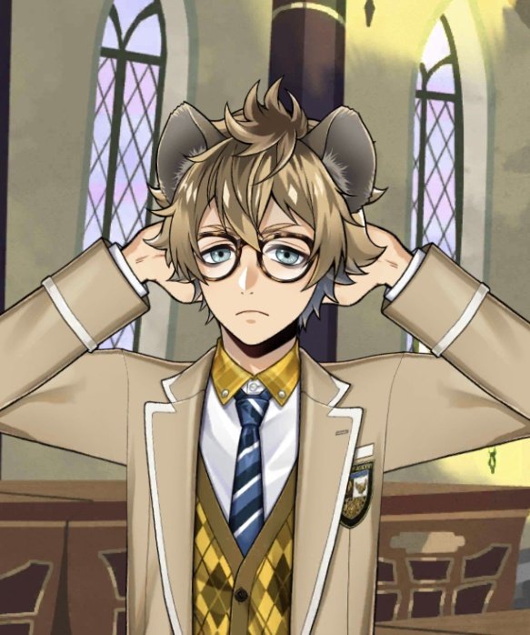 このラギーくんのメガネ、黒縁でもなく、なんだか色が混ざってて