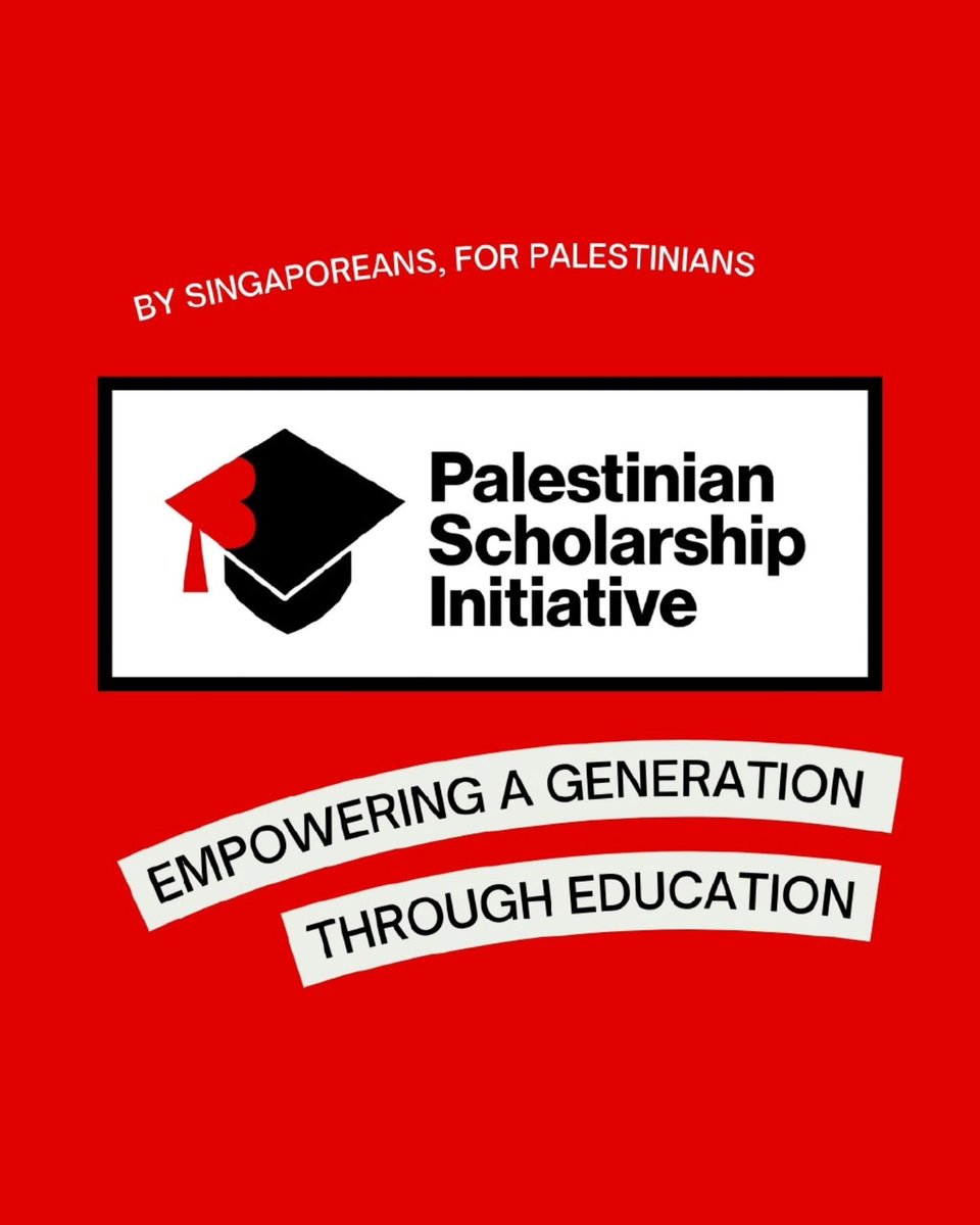 various Singaporean State, State-Adjacent, and Non-State stakeholders are raising 400k SGD for two Palestinian youth scholars to pursue an education in Singapore, away from the ongoing genocide. please consider spreading the word and donating to the fund!

events.rayofhope.sg/events/palesti…
