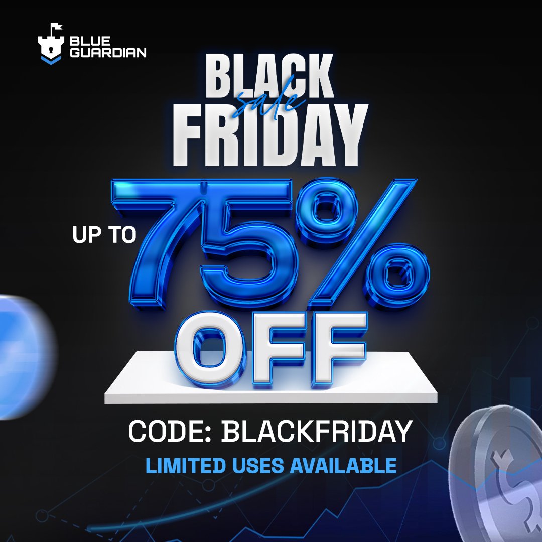 Hunter_Fx1's tweet photo. 🎁 Giveaway 

Black Friday promo is up, we offer 30% to 75% off all challenges. 10k 3 step is only $16 (normally $67)

1. Follow @BlueGuardiancom
@Hunter_Fx1 @Starter_Legacy

2. Like Repost Tag 3 

3. Engage with quoted tweet
@BlueGuardiancom Bigest discount ever
🏆 Winners soon https://t.co/ltKnszxuYc