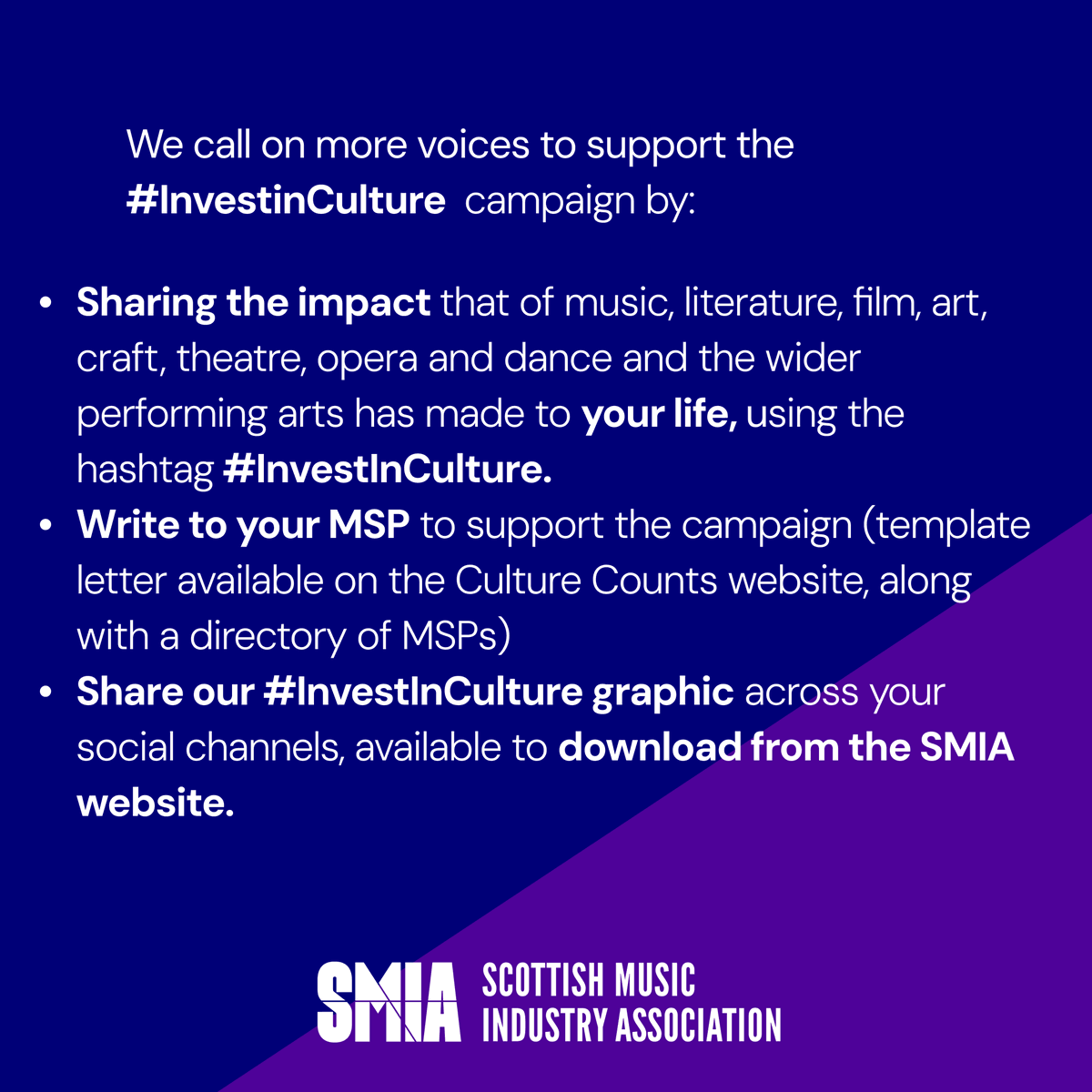 Shirley Manson of <a href="/garbage/">Garbage</a> shares her thoughts on the arts for our #InvestInCulture campaign.

We’re urging the Scottish Government to deliver sustainable arts funding by increasing investment by £25m next year and £100m annually by 2028/29.

Read more - bit.ly/3V3Jyky