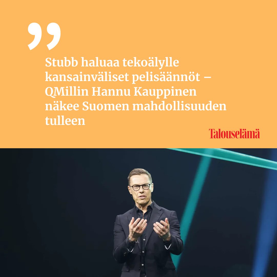 Maki.vc (@makiventures) on Twitter photo Tasavallan presidentti Alexander Stubb puhui <a href="/SlushHQ/">Slush</a> avajaisissa keskiviikkona. Myös kvanttiyhtiö <a href="/QMillQuantum/">QMill</a> toimitusjohtaja <a href="/HannuKauppinen/">Hannu Kauppinen</a> näkee Suomen mahdollisuuden tulleen, kirjoittaa <a href="/talouselama/">Talouselämä</a>.
🔗: talouselama.fi/uutiset/te/c07… Tasavallan presidentti Alexander Stubb puhui <a href="/SlushHQ/">Slush</a> avajaisissa keskiviikkona. Myös kvanttiyhtiö <a href="/QMillQuantum/">QMill</a> toimitusjohtaja <a href="/HannuKauppinen/">Hannu Kauppinen</a> näkee Suomen mahdollisuuden tulleen, kirjoittaa <a href="/talouselama/">Talouselämä</a>.
🔗: talouselama.fi/uutiset/te/c07…