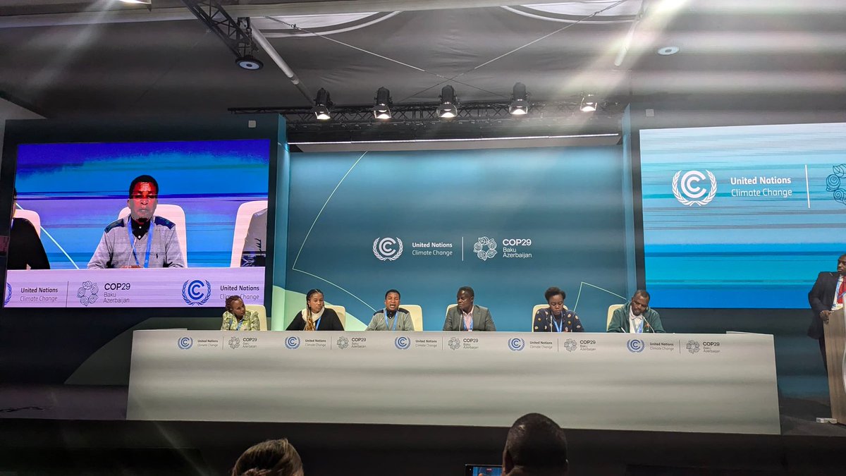 PACJA Exit Press Conference at #COP29 - A call to Climate Action.

At #Cop29's closing in Baku, <a href="/PACJA1/">PACJA</a> condemned the lack of meaningful progress on the #NCQG for Climate Finance- emphasizing the urgency for Africa's Climate needs to be addressed.