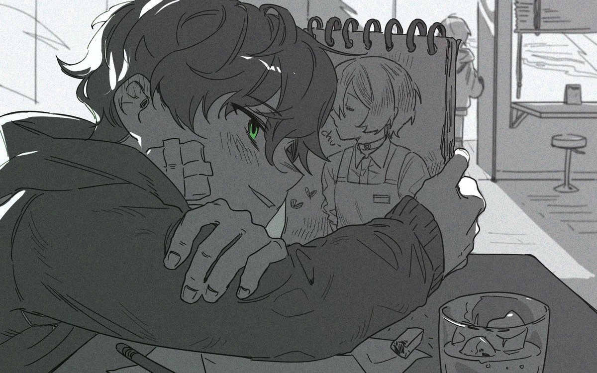 Kylar in the Ocean Breeze Cafe ☕️💚

©콩
#DegreesofLewdity
#DoL