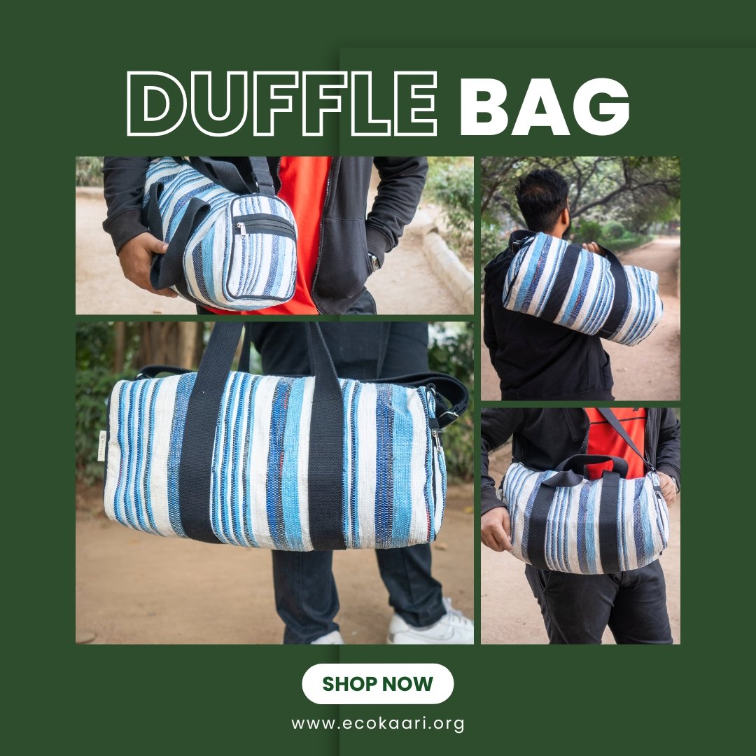 EcoKaari's tweet image. 🌿 Upgrade your travel game with the upcycled handcrafted eko duffle bag!

It’s functional, stylish, and perfect for anyone always on the move.

✨ Choose sustainability and make every journey unforgettable! 🌍
#eko #ecokaari #ekfam #sustainablefashion #upcycledbags #ecoessential