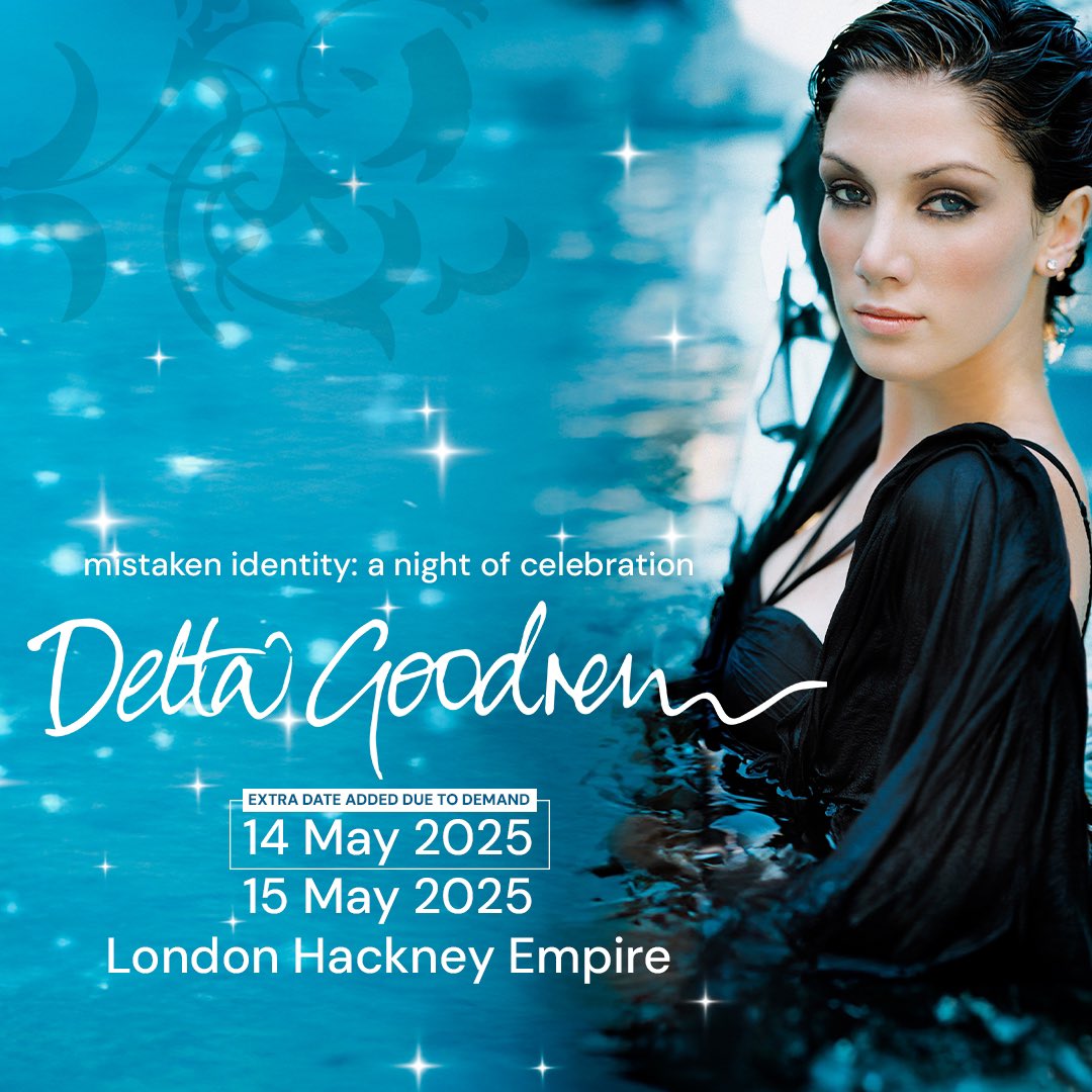 LONDON! Due to popular demand, I have added a second show on May 14. Tickets to both are on sale NOW! 🩵💙 deltagoodrem.com/events I cannot wait to see you there xxx