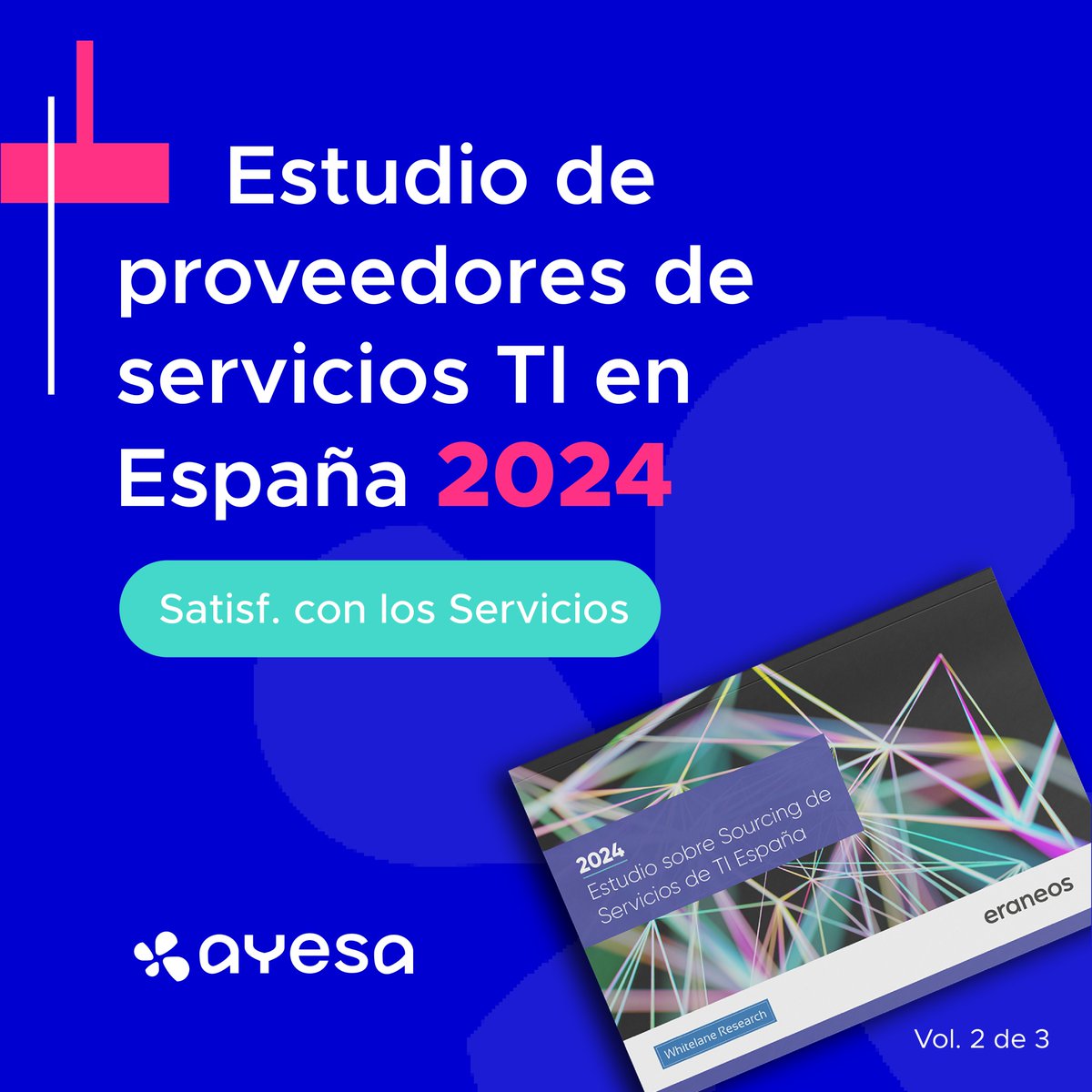 AyesaNews's tweet image. 💻Nuestros clientes siguen valorando como excepcional nuestro rendimiento en servicios de infraestructuras y #cloud, servicios de #workplace y servicios de #seguridad.
🔝 Así lo recoge el informe elaborado por @EraneosIberia y Whitelane Research
👉 ayesa.com/contacto/