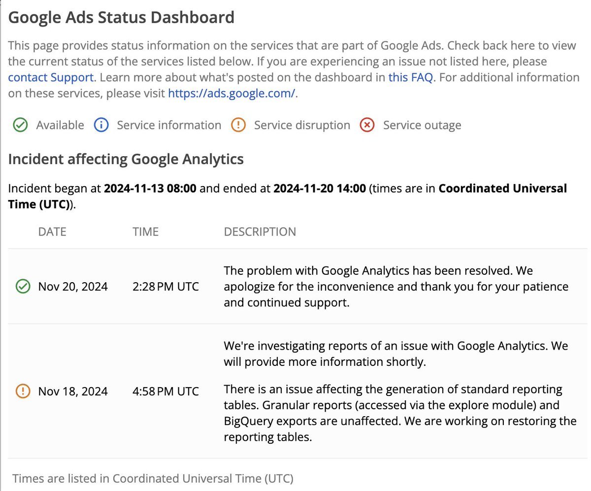 PlausibleHQ's tweet image. 🚨 Google Analytics was underreporting data during Nov 13-20. The issue is now resolved but many users are still reporting about discrepancies in their data during the affected period.

With Plausible, you get accurate, un-modelled, privacy-friendly insights. We’re open-source…