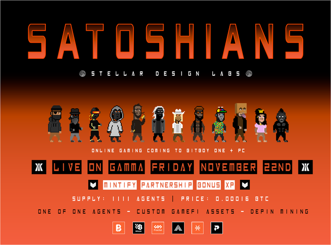 satsversealpha's tweet photo. SATSVERSE x @SatoshiansBTC 

Mint date November 22nd 

Thanks team for spots https://t.co/EP8cMqm3SR
