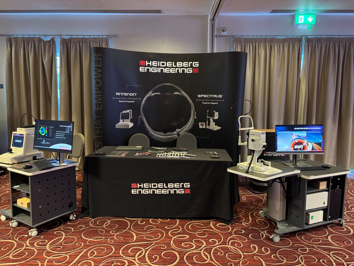 The Heidelberg team is all set up at the OIA Conference! Tim and Emmeline are on the stand, ready to answer any questions about the ANTERION and SPECTRALIS platforms, and are also offering live demos. 

#OIA #Heidelberg #ANTERION #SPECTRALIS